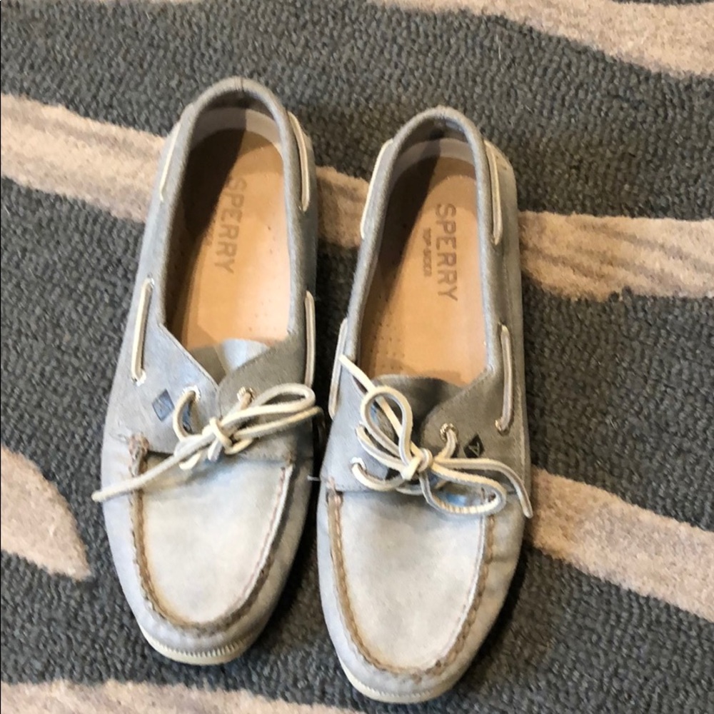 Women’s Gray Sperry Top-sider leather shoes 9.5m
